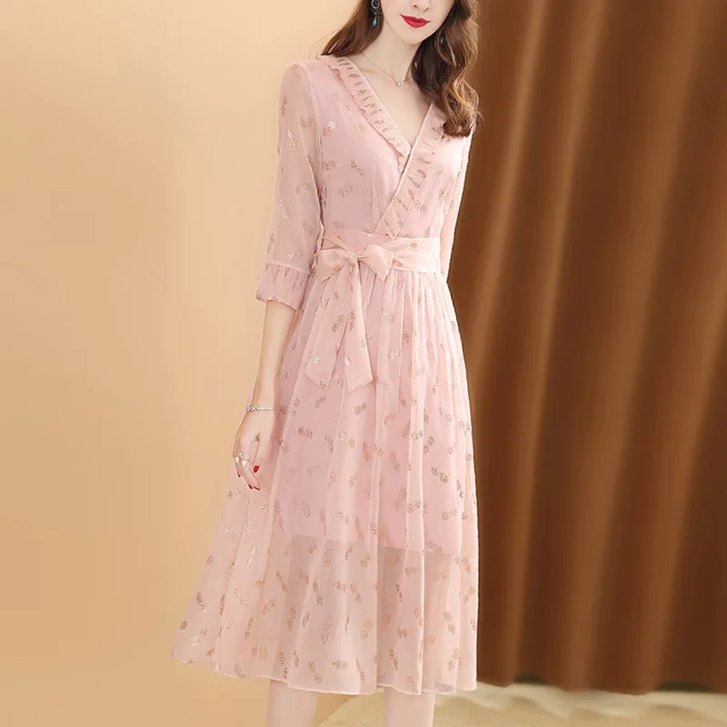 Very Fairy of Chiffon Dress Women's Spring 2019 New Style French Printed Elegant Waist Hugging over-the-Knee Long Skirts Summer
Very Fairy of Chiffon Dress Women's Spring 2019 New Style French Printed Elegant Waist Hugging over-the-Knee Long Skirts Summer