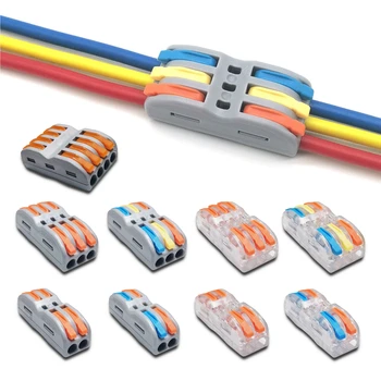 Mini Fast Wire Cable Connectors Universal Compact Conductor Spring Splicing Wiring Connector Push-in Terminal Block SPL-1/2/3/4
Mini Fast Wire Cable Connectors Universal Compact Conductor Spring Splicing Wiring Connector Push-in Terminal Block SPL-1/2/3/4