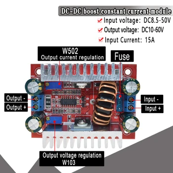 DC 400W 15A Step-up Boost Converter Constant Current Power Supply LED Driver 8.5-50V to 10-60V Voltage Charger Step Up Module
DC 400W 15A Step-up Boost Converter Constant Current Power Supply LED Driver 8.5-50V to 10-60V Voltage Charger Step Up Module