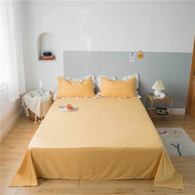 Modern Solid Color Bed Sheet Simple Flat Sheet Bed Sheet Washed Cotton Soft Comfort King Queen Size Home Textile Bedspread
Modern Solid Color Bed Sheet Simple Flat Sheet Bed Sheet Washed Cotton Soft Comfort King Queen Size Home Textile Bedspread