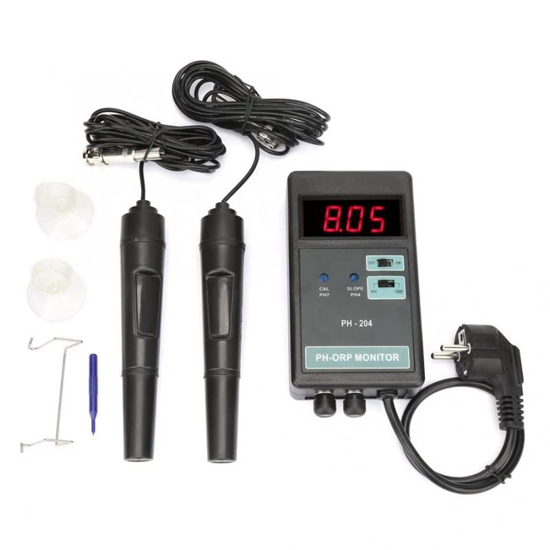 Eu Plug,Ow-204 Digital Orp Temperature Control Monitor Meter Ph Monitor Meter 100-240V
Eu Plug,Ow-204 Digital Orp Temperature Control Monitor Meter Ph Monitor Meter 100-240V