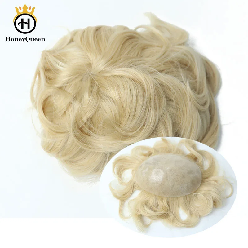 Thin Skin Hair Toupee Men Natural Looking 100% European Human Hair Toupee PU Mens Replacement System 22R# Color Remy Hair 
Thin Skin Hair Toupee Men Natural Looking 100% European Human Hair Toupee PU Mens Replacement System 22R# Color Remy Hair