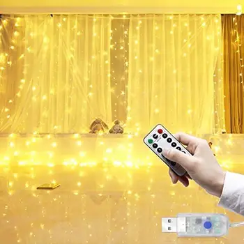 300LED Curtain Yard Fairy String Durable Fairy String Light Landscape Lamp Romantic Super Bright Fairy Light LED Lights Parties
300LED Curtain Yard Fairy String Durable Fairy String Light Landscape Lamp Romantic Super Bright Fairy Light LED Lights Parties