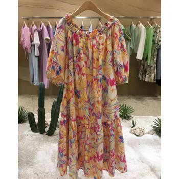 South Korea Dongdaemun WOMEN'S Dress 2020 Summer New Style WOMEN'S Dress Horizontal Neck Floral Printed Dress Female Loose Long
South Korea Dongdaemun WOMEN'S Dress 2020 Summer New Style WOMEN'S Dress Horizontal Neck Floral Printed Dress Female Loose Long