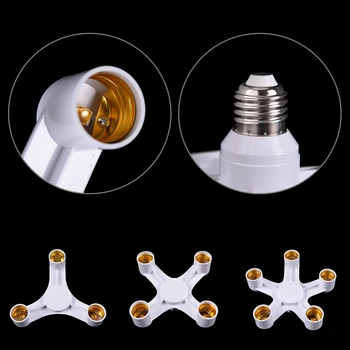 White Screw Lighting Fixture E27 To 3/4/5 E27 Base Adapter Converter 3/4/5 In 1 E27 Bulb Adapter Splitter Pendant Lamp Holder
White Screw Lighting Fixture E27 To 3/4/5 E27 Base Adapter Converter 3/4/5 In 1 E27 Bulb Adapter Splitter Pendant Lamp Holder