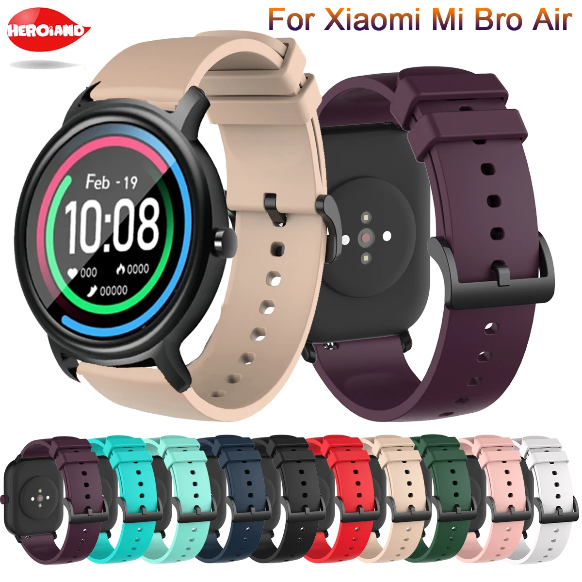 20mm Sport Silicone Watchband for Xiaomi Mibro Air Strap Bracelet Band Smart Watch Replacement Wristband for Mi bro Air correa
20mm Sport Silicone Watchband for Xiaomi Mibro Air Strap Bracelet Band Smart Watch Replacement Wristband for Mi bro Air correa