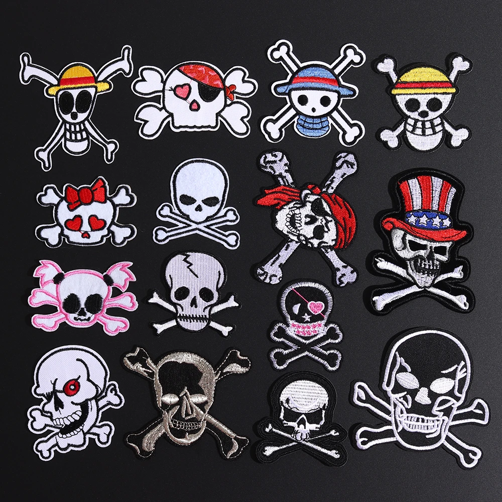 Hotsale Fashion Punk Skull Patches for clothing iron on Stickers Clothes Patch Badges DIY Jacket Jeans Embroidery Parches 
Hotsale Fashion Punk Skull Patches for clothing iron on Stickers Clothes Patch Badges DIY Jacket Jeans Embroidery Parches