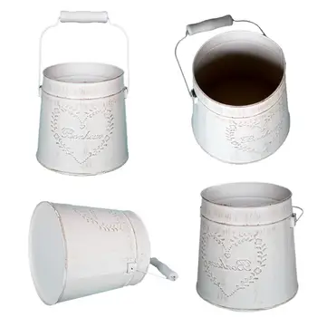 Shabby Chic Galvanised Metal Iron Flower Buckets Plants Planter Pot Bucket Flower Vases Home Balcony Floral Decor 40a
Shabby Chic Galvanised Metal Iron Flower Buckets Plants Planter Pot Bucket Flower Vases Home Balcony Floral Decor 40a