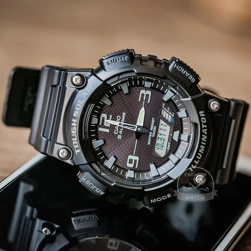 Casio Watch часы мужские модные кварцевые наручные со солнечной батареей и
