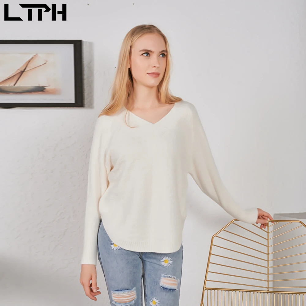 LTPH 2020 Autumn Winter new arrival trend Korean V-Neck Simple loose knit bottoming sweater lazy style pullover woman sweaters
LTPH 2020 Autumn Winter new arrival trend Korean V-Neck Simple loose knit bottoming sweater lazy style pullover woman sweaters