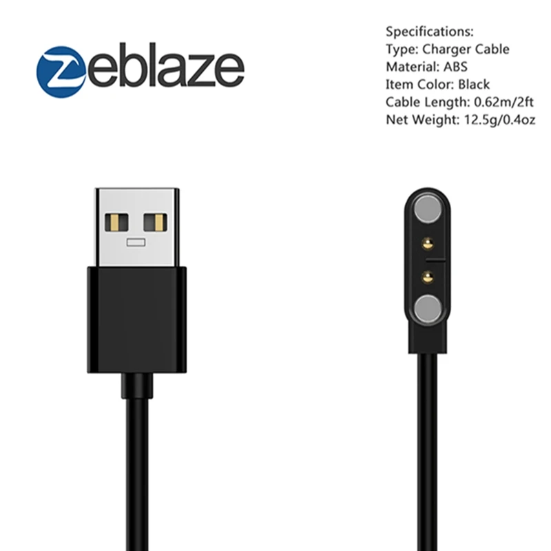 Original Zeblaze 70cm USB Magnetic Charging Cable Watch Cable for Zeblaze VIBE 3 HR/ VIBE 3 PRO / VIBE 3 ECG Smartwatch Charger
Original Zeblaze 70cm USB Magnetic Charging Cable Watch Cable for Zeblaze VIBE 3 HR/ VIBE 3 PRO / VIBE 3 ECG Smartwatch Charger
