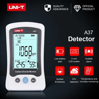 A37 Air Quality Detector Cordless CO2 monitor with automatic calibration manual calibration Professional NDIR Audible alarm
A37 Air Quality Detector Cordless CO2 monitor with automatic calibration manual calibration Professional NDIR Audible alarm