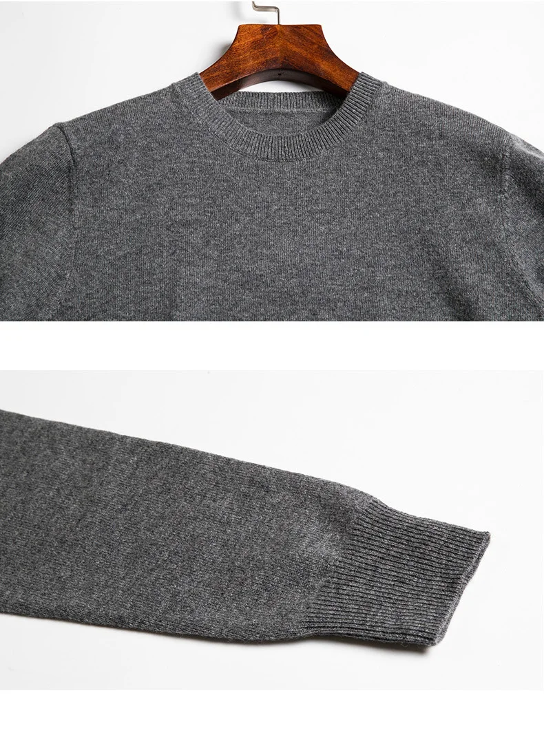 mens wool pullover 100�shmere o neck sweater for men 2019 fall