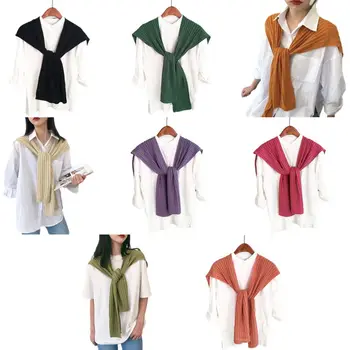 Womens Mens Autumn Ribbed Knit False Collar Shawl Ornament Detachable Solid Color Fake Sweater Cape Shoulder with Sleeves
Womens Mens Autumn Ribbed Knit False Collar Shawl Ornament Detachable Solid Color Fake Sweater Cape Shoulder with Sleeves