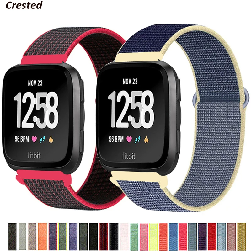 Nylon Strap for Fitbit Versa/Lite/Versa2 band Smart watch replacment Watchband Sport Loop Bracelet Versa 2 | Наручные часы