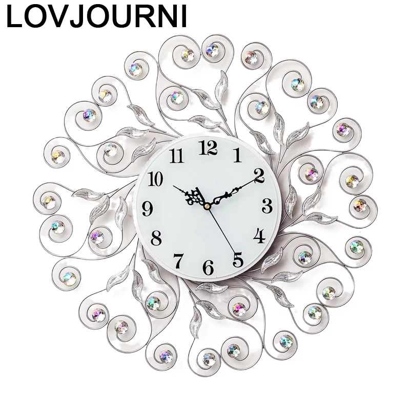 Большой Reloj Horloge размер больше Гостиная украшения Saat клок обои Saati Relogio де Parede