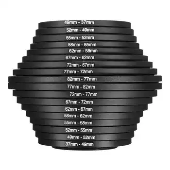 18Pcs Lens Filter Ring Adapter Step Up Down 37-82mm Set For Canon Nikon Camera
18Pcs Lens Filter Ring Adapter Step Up Down 37-82mm Set For Canon Nikon Camera