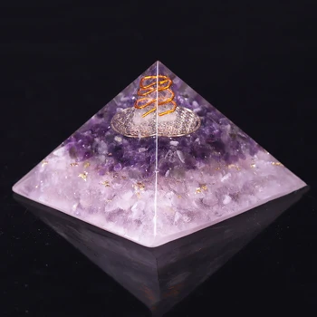 Natural Amethyst Orgonite Pyramid Energy Converter Orgone Aura Chakra Resin Decorative Craft Decoration Bring Good Luck Gift 
Natural Amethyst Orgonite Pyramid Energy Converter Orgone Aura Chakra Resin Decorative Craft Decoration Bring Good Luck Gift