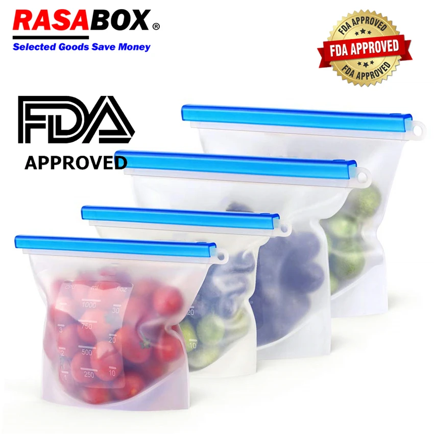 RASABOX - Food Storage & Organization Sets, Reusable Silicone Bags, Freezer for Snack Lunch Sandwich, Airtight
RASABOX - Food Storage & Organization Sets, Reusable Silicone Bags, Freezer for Snack Lunch Sandwich, Airtight