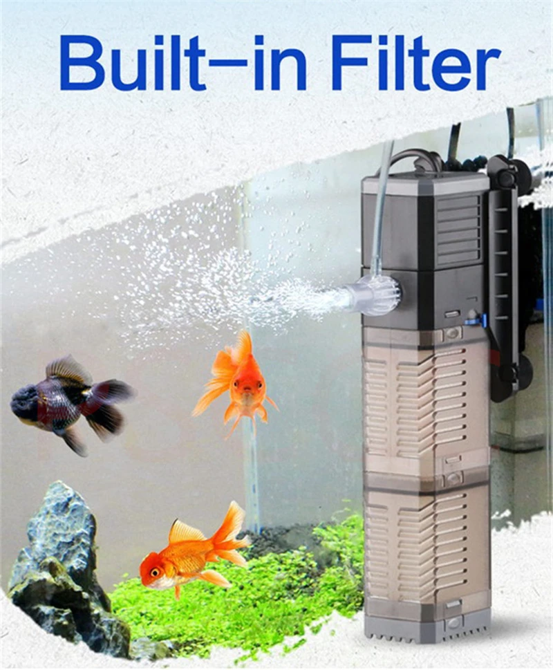 Generic 3 In 1 Multifunction Aquarium Filter Air Pump Submersible