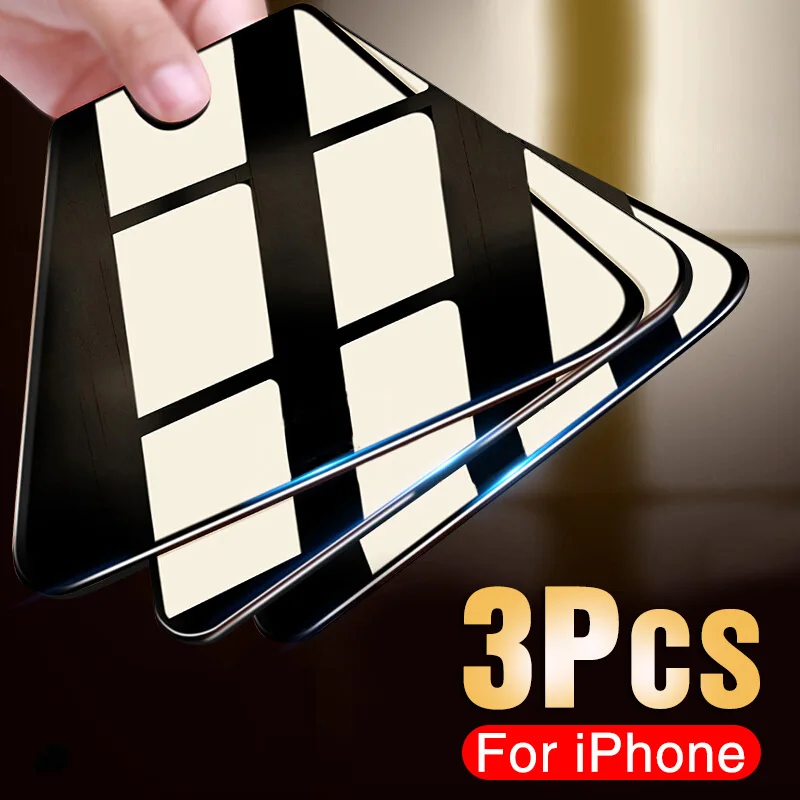 3PCS Protective Glass on the For iPhone 11 Pro X XR XS Max 8 7 6 6S 5 5S Plus SE 2020 Tempered Screen Protector Full Cover Glass
3PCS Protective Glass on the For iPhone 11 Pro X XR XS Max 8 7 6 6S 5 5S Plus SE 2020 Tempered Screen Protector Full Cover Glass