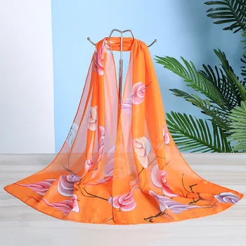 Spring, Summer and Autumn Korean version of printed scarves Fashion Simulation Silk chiffon scarves Lady warm scarves Wholesale
Spring, Summer and Autumn Korean version of printed scarves Fashion Simulation Silk chiffon scarves Lady warm scarves Wholesale
