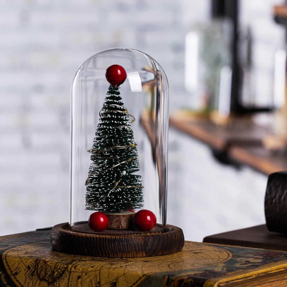 Modern Glass Dome Wooden Base with Light Bedside Table Glass Lamp Christmas Tree Bell LED Display Home Decoration Gift
Modern Glass Dome Wooden Base with Light Bedside Table Glass Lamp Christmas Tree Bell LED Display Home Decoration Gift