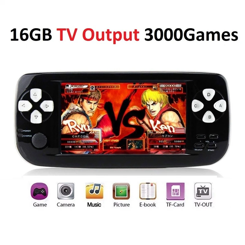 4.3 Inch Handheld Game Player Built-in 3000 Classic Game 16GB 64Bit Portable Multifunction Video Game Console Support AV Output
4.3 Inch Handheld Game Player Built-in 3000 Classic Game 16GB 64Bit Portable Multifunction Video Game Console Support AV Output