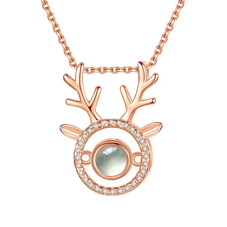 100 Kind Language 520 I Love You S925 Fine Silver Antlers Smart Necklace Reindeer Choker Silver Necklace Deer You
100 Kind Language 520 I Love You S925 Fine Silver Antlers Smart Necklace Reindeer Choker Silver Necklace Deer You