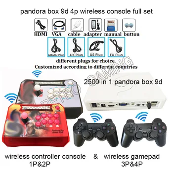 Pandora Box 9D Wireless 4 Players console Set 2500 in 1 have 3D game arcade stick controller and gamepad HDMI VGA For TV pc ps3
Pandora Box 9D Wireless 4 Players console Set 2500 in 1 have 3D game arcade stick controller and gamepad HDMI VGA For TV pc ps3