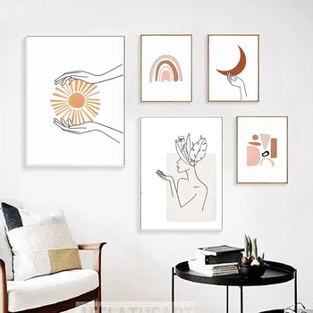 Abstract Line Woman Feature Poster on The Wall Nursery Style Painting for Kid's Room HD Picture Home Decor 
Abstract Line Woman Feature Poster on The Wall Nursery Style Painting for Kid's Room HD Picture Home Decor