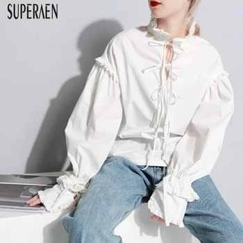 SuperAen 2019 Autumn New Women Shirts Cotton Fashion Casual Blouses and Tops Female Long Sleeve Solid Color Women Clothing
SuperAen 2019 Autumn New Women Shirts Cotton Fashion Casual Blouses and Tops Female Long Sleeve Solid Color Women Clothing
