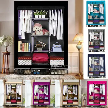 69" 3 Rolling door Wardrobe Closet Large Simple Cabinets Simple Folding Reinforcement Receive Stowed Clothes Store Content Ark
69" 3 Rolling door Wardrobe Closet Large Simple Cabinets Simple Folding Reinforcement Receive Stowed Clothes Store Content Ark