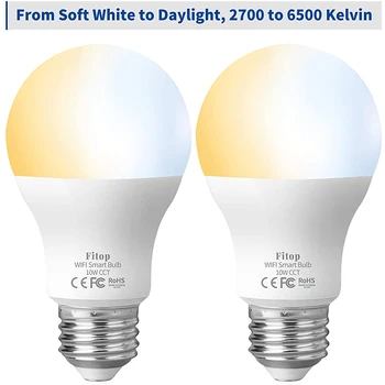 WiFi Smart Light Bulb 9W Dimmable Intelligent Wifi Lamp E26 Remote Control LED Bulbs Compatible with Amazon Alexa Google Home
WiFi Smart Light Bulb 9W Dimmable Intelligent Wifi Lamp E26 Remote Control LED Bulbs Compatible with Amazon Alexa Google Home