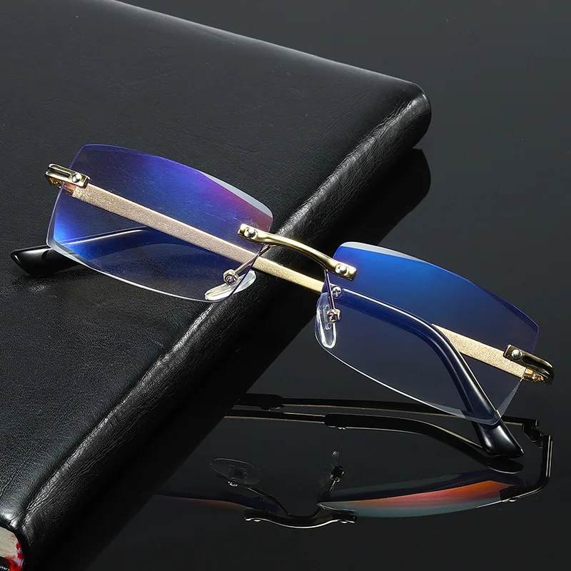 New Arrival Blue Light Blocking Glasses reading glasses Women/Men Metal Frame Diamond cut edge rimless reading glasses gafas
New Arrival Blue Light Blocking Glasses reading glasses Women/Men Metal Frame Diamond cut edge rimless reading glasses gafas