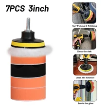 7Pcs 3 Inch Buffing Sponge Pad Set Car Polishing Pad Kit Auto Buffing Waxing With Drill Adaptor For Car Cleaning Tools Polishing
7Pcs 3 Inch Buffing Sponge Pad Set Car Polishing Pad Kit Auto Buffing Waxing With Drill Adaptor For Car Cleaning Tools Polishing