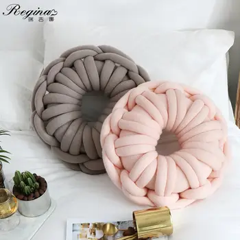 REGINA DIY Chunky Yarn Hand Knot Car Seat Cushion White Bed Throw Pillow Cute Home Decorative Doughnut Sofa Chair Back Cushions
REGINA DIY Chunky Yarn Hand Knot Car Seat Cushion White Bed Throw Pillow Cute Home Decorative Doughnut Sofa Chair Back Cushions