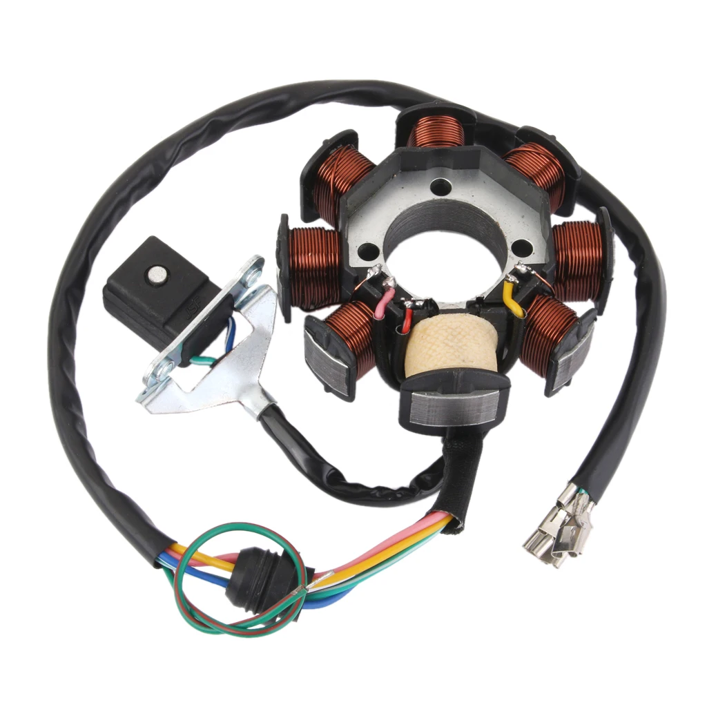 AM6 Tuono Generator Stator Plate Alternator Magnetic 5 Wire 8 Coil For CG 125cc 150cc PIT Quad Dirt Bike ATV Buggy Universal AM6 Tuono Generator Stator Plate Alternator Magnetic 5 Wire 8 Coil For CG 125cc 150cc PIT Quad Dirt Bike ATV Buggy Universal