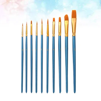 10Pcs Pen Brushes Durable Practical Wood Handle Nylon Wool Paint Brushes for Artists 
10Pcs Pen Brushes Durable Practical Wood Handle Nylon Wool Paint Brushes for Artists