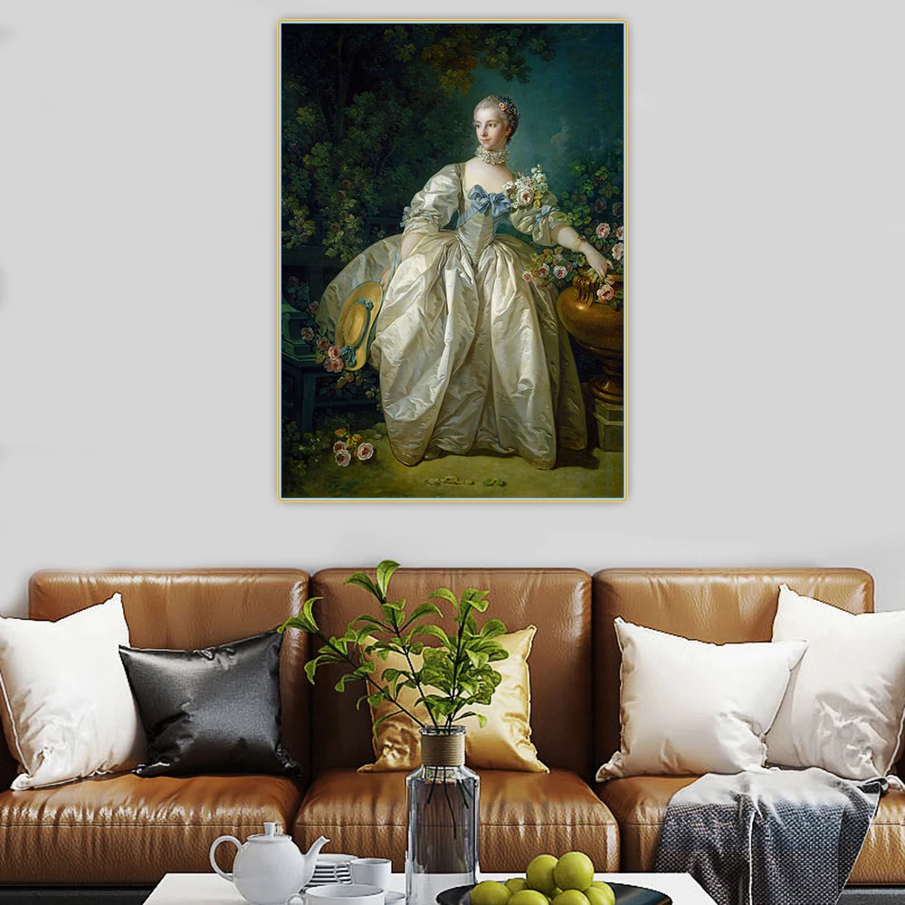 Citon Francois Boucher Madame Bergeret Canvas Холст Картина маслом художественное оформление постер