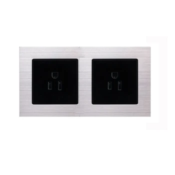 2 Gang Brushed Stainless Steel US Socket 15A Three-hole Panel Wall US Power Socket 172*86mm
2 Gang Brushed Stainless Steel US Socket 15A Three-hole Panel Wall US Power Socket 172*86mm