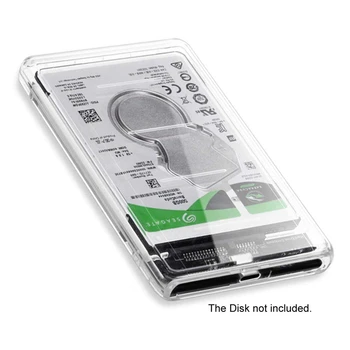 USB-C Type-C to 2.5 Inch SATA SSD HDD External Enclosure Transparent for Laptop and PC
USB-C Type-C to 2.5 Inch SATA SSD HDD External Enclosure Transparent for Laptop and PC