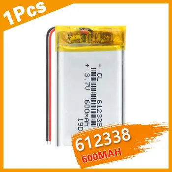 Lithium Polymer 3.7V 600mAh 612338 Li-Po Li ion Rechargeable Battery Lipo Cells for DVR GPS MP3 MP4 Cell Phone Speaker 
Lithium Polymer 3.7V 600mAh 612338 Li-Po Li ion Rechargeable Battery Lipo Cells for DVR GPS MP3 MP4 Cell Phone Speaker