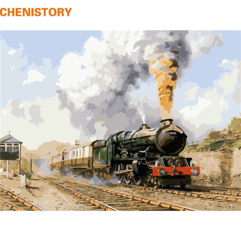 CHENISTORY Frame Train DIY Painting By Numbers Landscape Calligraphy Painting Acrylic Picture On Canvas For Home Wall Art Decors
CHENISTORY Frame Train DIY Painting By Numbers Landscape Calligraphy Painting Acrylic Picture On Canvas For Home Wall Art Decors