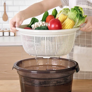 Kitchen sink drain basket with lid large household washing fruit vegetable basket plastic double layer storage baskets mx7291510
Kitchen sink drain basket with lid large household washing fruit vegetable basket plastic double layer storage baskets mx7291510