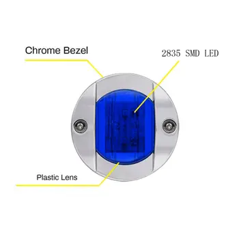 4x Round Marine Boat LED Stern Lights Blue Yacht Side Cabin Deck Courtesy Light 12V-24V DC ABS Plastic LED Lights
4x Round Marine Boat LED Stern Lights Blue Yacht Side Cabin Deck Courtesy Light 12V-24V DC ABS Plastic LED Lights