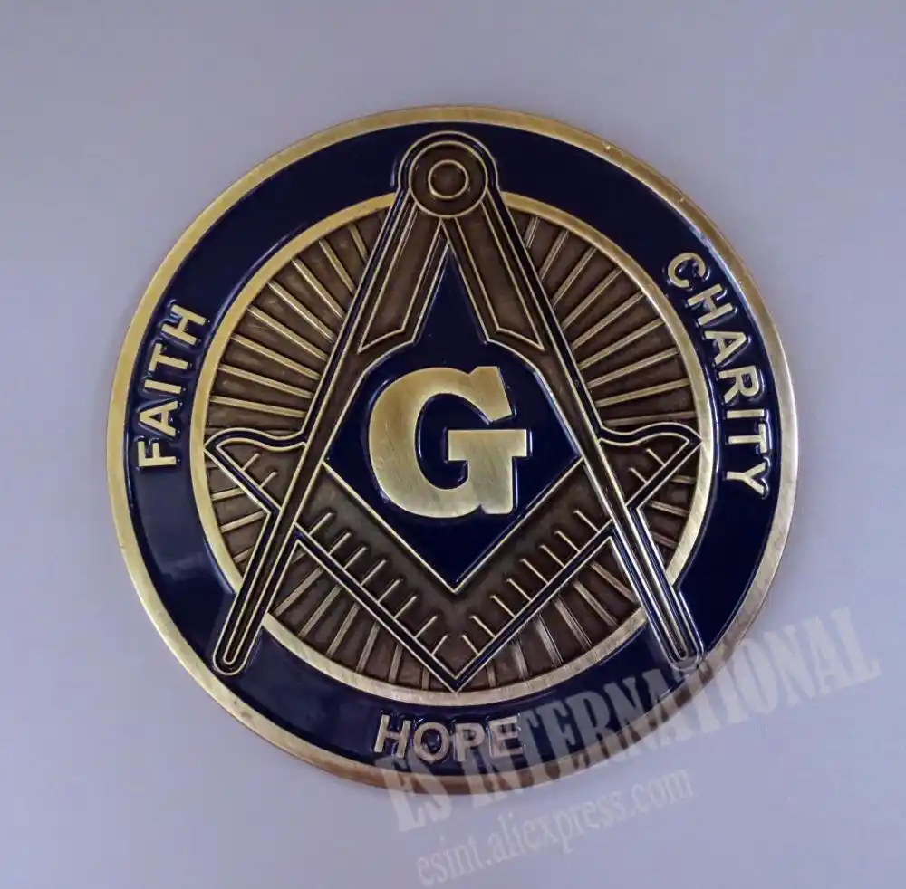 Masonic Car Emblem Faith Hope Charity G Badge Mason Freemason Mce41 Size 3 Pins Badges Aliexpress