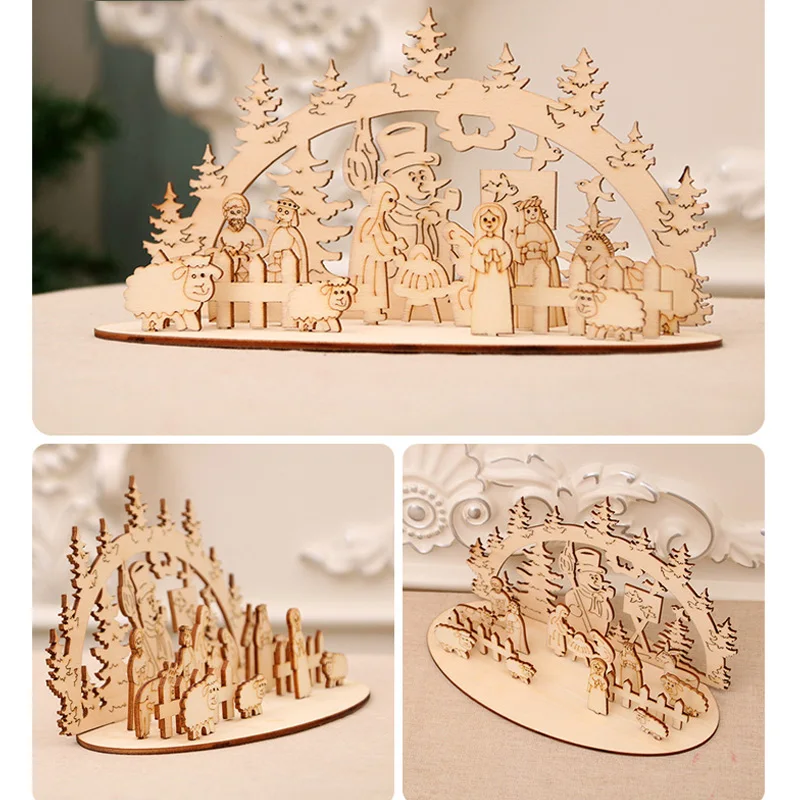 2019 Christmas New Decoration Supplies Wooden Jigsaw Puzzle Diy Ornaments Three-dimensional Puzzle Children's Handmade Gifts
2019 Christmas New Decoration Supplies Wooden Jigsaw Puzzle Diy Ornaments Three-dimensional Puzzle Children's Handmade Gifts