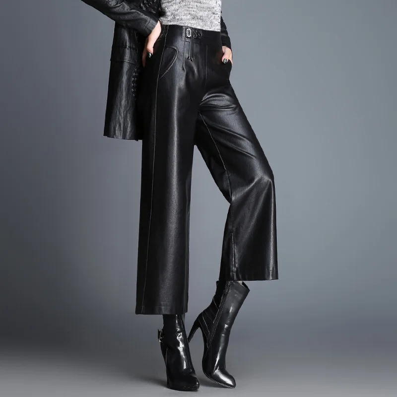 2019 Spring And Autumn New Style PU Leather Loose Pants WOMEN'S Ninth Pants High-waisted Large Size Loose-Fit Imitation Sheepski
2019 Spring And Autumn New Style PU Leather Loose Pants WOMEN'S Ninth Pants High-waisted Large Size Loose-Fit Imitation Sheepski