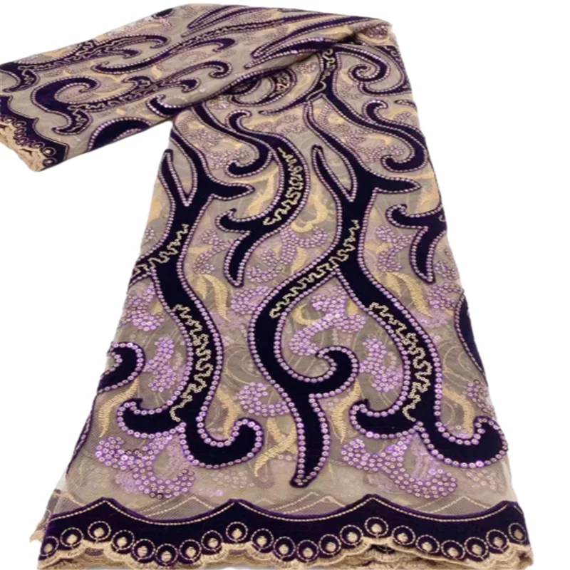 Latest African Lace Fabric 2021 High Quality Velvet Lace Purple Nigerian Lace African Lace Fabric For Wedding
Latest African Lace Fabric 2021 High Quality Velvet Lace Purple Nigerian Lace African Lace Fabric For Wedding